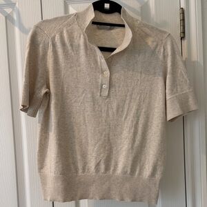 Everlane Beige Short Sleeve Organic Cotton Top